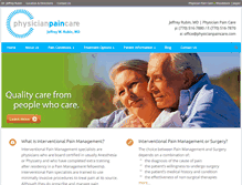 Tablet Screenshot of physicianpaincare.com